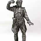 Миниатюра из олова Командир эскадрильи 178-го гвард. авиац. полка капитан Кирилл Евстигнеев 1945 г. EK Castings