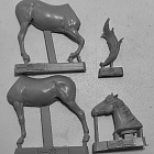 Сборная миниатюра из смолы Лошадь №24, 54 мм, Chronos miniatures
