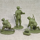 Солдатики из мягкого резиноподобного пластика Партизаны, набор 6 шт, 1/32 Soldiers. Есть
