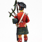Миниатюра из олова Волынщик 72-го шотландского полка, 1815 г, 54 мм, Студия Большой полк