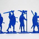 Солдатики из пластика Войско Гарольда Годвинсона, дополнительный набор (4 шт, синий) 52 мм, Солдатики ЛАД