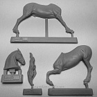 Сборная миниатюра из смолы Лошадь №10 Фризская порода 54 мм, Chronos miniatures