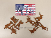 Солдатики из пластика Набор «Полиция» (светло-коричневый), 1/32 Инженеръ Басевичъ для Chintoys - фото