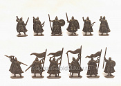 Солдатики из пластика Русские пешие витязи (12 шт., бронзовый) Воины и битвы - фото