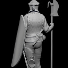 Итальянский пехотинец 75 mm (1:24) Medieval Forge Miniatures (C-75-122) (C-75-122)