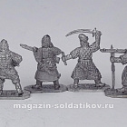 Солдатики из металла Пешие ратники - стрельцы Ивана Грозного, XVI век (пьютер) 40 мм, Три богатыря