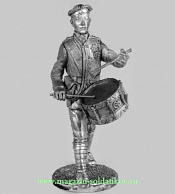 Миниатюра из олова Барабанщик белой гвардии ВСЮР, 1920 г., 54 мм, Россия - фото