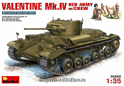 Сборная модель из пластика Валентайн Мк.IV, Красная Армия, с экипажем MiniArt (1/35) - фото