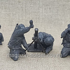Солдатики из пластика German Mortar Team (winter uniform) 1/32, Mars (32051) (32051)
