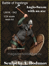 Сборная миниатюра из смолы Battle of Hastings: Anglo-Saxon with an axe, 75 мм, Legion Miniatures - фото