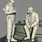Сборные фигуры из смолы Набор 2 ф. Экипаж БТР. ВС РФ 2000-е гг. 1/35 Sarmat Resin (SRms35008) (SRms35008)