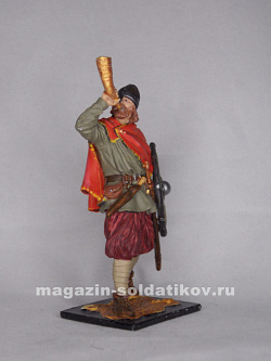 Миниатюра в росписи Викинг с рогом, IX-X век, 1:32, Сибирский партизан (СП136) (СП136)