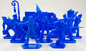 Солдатики из пластика Матросы, 54 мм ( 9+3 шт, цвет-синий, б/к), Воины и битвы - фото
