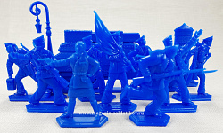 Солдатики из пластика Матросы, 54 мм ( 9+3 шт, цвет-синий, б/к), Воины и битвы