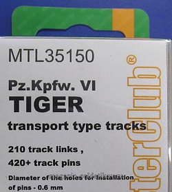 Металлические траки для Pz.Kpfw.VI Tiger transport track, 1/35 MasterClub