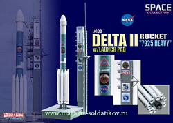 Д Космический аппарат Delta II Rocket (1/400) Dragon