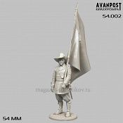 Знаменосец, XVII в, 54 мм, Аванпост - фото