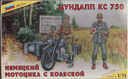 Zundapp KS 750 german motocycle w/side car 1/35 Звезда (Q445-151) (Q445-151)