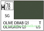 Краска художественная 10 мл. оливковая (2), полуглянцевая, Mr. Hobby. Краски, химия, инструменты - фото