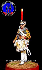 ОП60050 Барабанщик лейб гвардии Семёновского полка 1812 г, 1:30, Оловянный парад