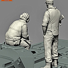 Сборные фигуры из смолы Набор 2 ф. Экипаж БТР. ВС РФ 2000-е гг. 1/35 Sarmat Resin (SRms35008) (SRms35008)