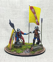 Миниатюра из олова Артиллерийский лагерь XV век, 54 мм, Студия Большой полк - фото