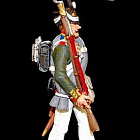 Сборная миниатюра из металла Унтер-офицер лейб гвардии Семёновского полка 1812 г, 1:30, Оловянный парад