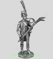 Миниатюра из олова Музыкант 67-го полка линейной пехоты, 1808 г., 54 мм, Россия - фото