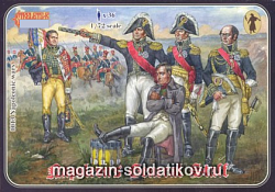 Солдатики из пластика Генеральный штаб Наполеона (1/72) Strelets (013) (013)