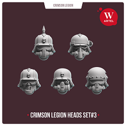 Сборные фигуры из смолы Crimson Legion Heads Set#3, 28 мм, Артель авторской миниатюры «W»