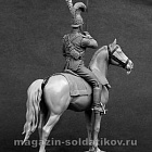 Сборная миниатюра из металла Офицер саксонского кирасирского полка фон Цастрова, 1810-13 г 54 мм, Chronos miniatures