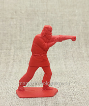 Солдатики из пластика Киевская Русь. Мирный житель. Кулачный боец Ратибор (красный), Воины и битвы - фото