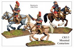 Фигурки из металла CR 53 Римские центурионы, на конях (28 mm) Foundry