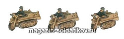 Сборная модель из пластика Kettenkrad (x4) (15мм) Flames of War (GE402) (GE402)