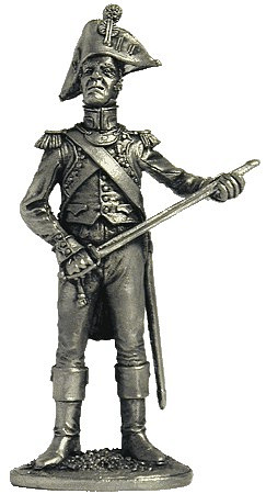 Миниатюра из металла 039. Офицер линейной пехоты, Франция 1805 г. EK Castings