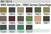 Набор №14 WWII German Camouflage 16цв. Vallejo - фото