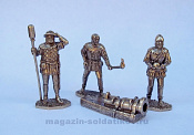 Средневековые артиллеристы (набор) 40 мм, Бронзовая коллекция