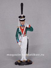 Миниатюра в росписи Обер-офицер Лейб-гвардии Семеновского полка, Россия 1817-20 гг., 1:32, Сибирский партизан - фото