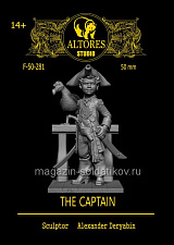 Сборная миниатюра из смолы Капитан, 50 мм, Altores Studio - фото