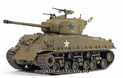 Масштабная модель в сборе и окраске Д Танк M4A3E8(76)W HVSS, 35th Tank Battalion, 4th Armored Division, Bastogne 1945 (1/72) Drago - фото