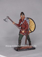 Миниатюра в росписи Викинг с топором, IX-X век, 1:32, Сибирский партизан - фото