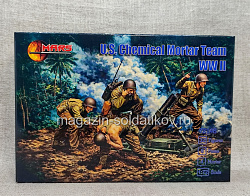 Солдатики из пластика WWII U.S. Chemical Mortar Team (1/72) Mars (72146) (72146)