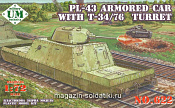 622  Бронированный автомобиль ПЛ-43 с башней Т-34-76 military UM technics  (1:72)