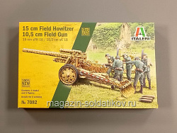 Сборная модель из пластика ИТ Пушка 15 cm Field Howitzer / 10,5 cm Field Gun (1/72) Italeri (7082) (7082)