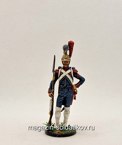 Миниатюра из олова Гвардейский сапер. Франция, 1809-15 год, Студия Большой полк