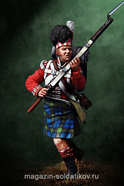 Сборная миниатюра из металла Шотландский пехотинец, 1812 - 1815 (54 мм) Soldiers of Fortune