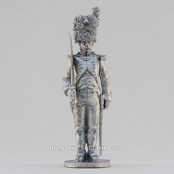 Сборная миниатюра из металла Офицер карабинерской роты легкой пехоты, стоящий, Франция, 28 мм, Аванпост