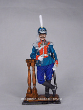 Миниатюра в росписи Полковник Лейб-гвардии Драгунского полка. Россия, 1910-14 гг. 1:32, Сибирский партизан - фото