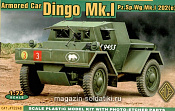 Сборная модель из пластика Dingo Mk.I Британская машина разведки и связи АСЕ (1/72) - фото