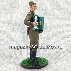 Лейтенант Красной Армии с аккордеоном, 1943-45 гг, 54 мм (QF0052) (QF0052)
